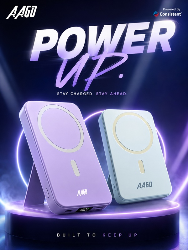 Consistent Infosystems Introduces AAGO ProMag 10000mAh Magnetic Wireless Power Bank - Business Sandesh